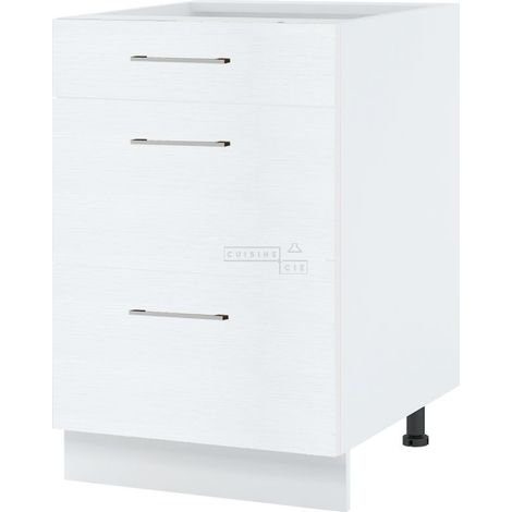 Casserolier Bellissi Blanc L 50 cm -  Porte avec poignée apparente  Blanc (1/4)