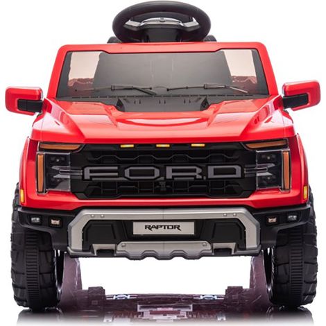 Macchina Elettrica per Bambini Ford Raptor 12V con Telecomando Bluetooth Luci LED e Tappetini Rosso (1/5)