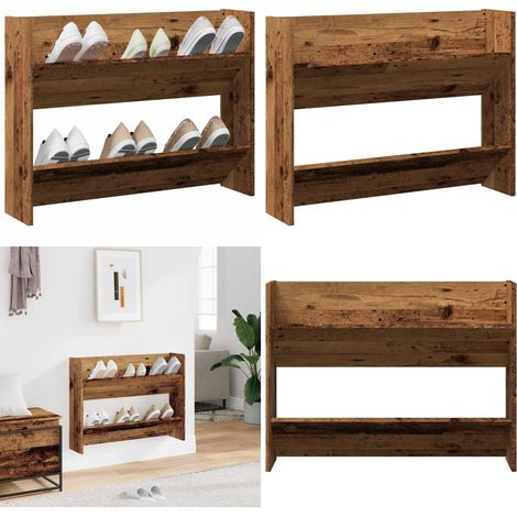 vidaXL Wand-Schuhregal Altholz-Optik 80x18x60 cm Holzwerkstoff