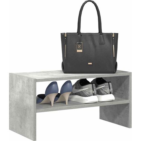 Schuhregal Stapelbar Betongrau 60x30x30,5 cm