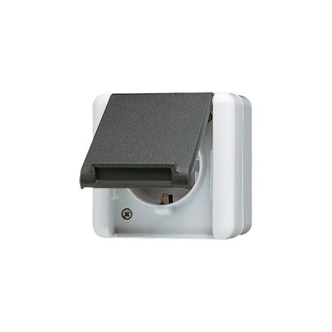 Jung Prise SCHUKO®, 16 A 250 V , SAFETY+, vertical, IP 44, WG 800, anthrazit 820 KIW