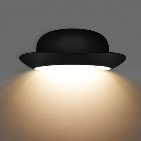 Vtizikl Applique Murale Enfant 12W Moderne Applique Murale LED Étanche IP65 Aluminium LED Wall Washer Intérieur Extérieur pour Salle de Bain Chambre Couloir Salon Escalier, Noir 3000K (1/5)