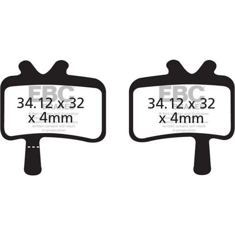 CFA394 - Pastillas de freno para bicicleta EBC Brakes (orgánicas) (1/2)