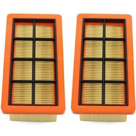 Lot de 2 filtres plats plissés pour aspirateur à cendres Kärcher 6.415-953.0 AD2 AD3 AD4 Premium AD 3.000, AD 3.200 Filtre de Nettoyage de poussière de poussière Filtre d'aspirateur (1/4)