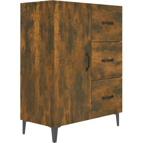 Aparador buffet cómoda mueble mueble de almacenaje organizador cocina salón salón 69,5 x 34 x 90 cm madera contrachapada marrón 020031042 (1/5)