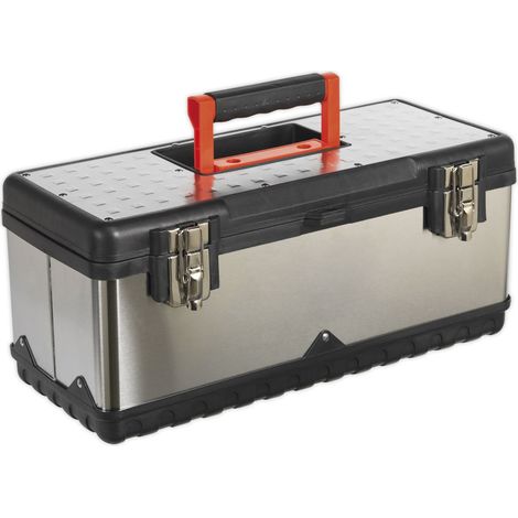 Sealey Stainless Steel Toolbox with Tote Tray 505mm AP505S (1/5)