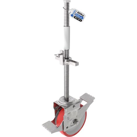 Lot de 8 Roulettes échafaudage avec frein galvanoplastie Ø26 x 500 mm – capacité 600 kg roues pivotantes robustes pour travaux de chantier – GeZu Impex