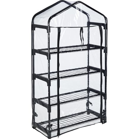 Serra da giardino verticale compatta per balcone 70 x 40 x 40 cm protezione intemperie in plastica trasparente 130011954