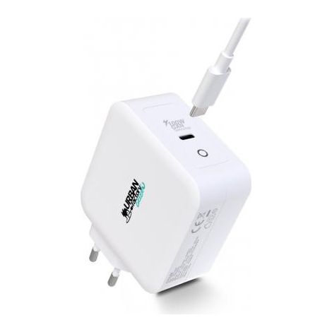 Caricabatterie da Parete + Cavo USB C Urban Factory GSC10UF Bianco (1/4)