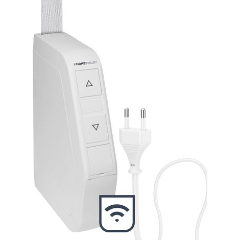 Enrouleur de mini-sangle mural connecté pour commande de volet roulant à sangle. Enrouleur volet Commande vocale Programmation Volet roulant connecté 10251530 (1/5)