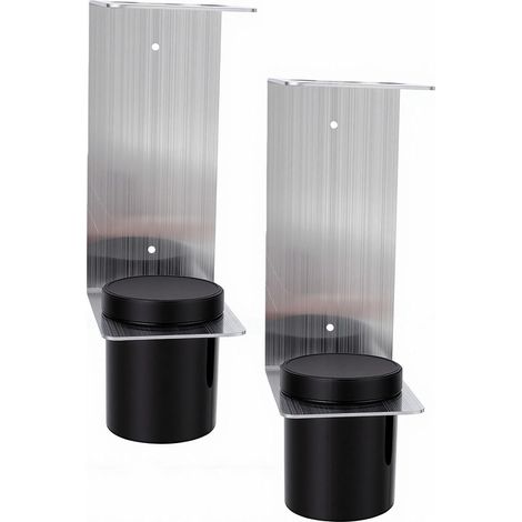 2 Ensembles de Supports D'entonnoir à Huile en Aluminium, Support de Rangement, 2 Supports de Montage, Gobelets en Plastique Amovibles de 300ml, 4 Vis pour Garage, Atelier, (1/5)