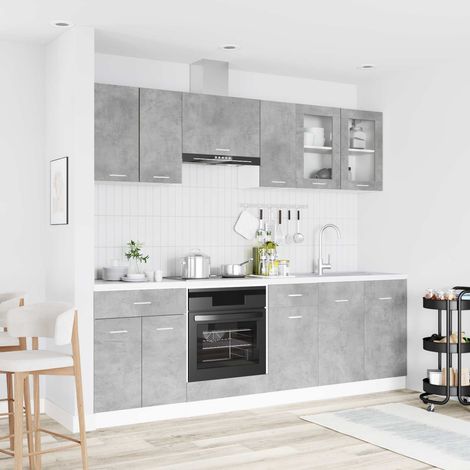 vidaXL Set di mobili da cucina Lyon 8 pcs 240 x 46 x 81,5 cm