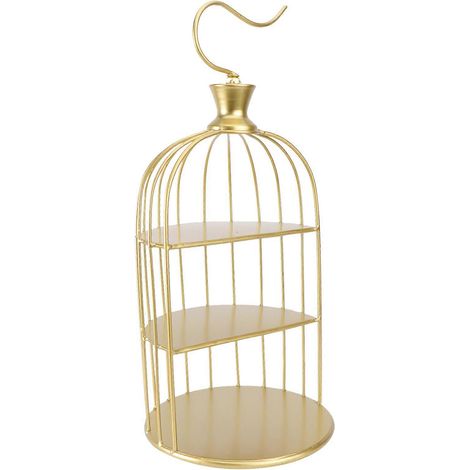 Présentoir à gâteaux à plusieurs niveaux, présentoir à gâteaux en forme de cage en fer forgé (1/5)