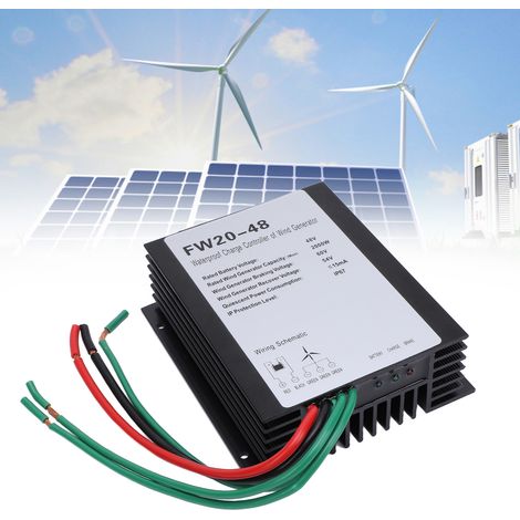 Controlador de carga MPPT para turbinas eólicas, resistente al agua IP67, automático de 48 V, para generadores eólicos de 2000 W. (1/5)