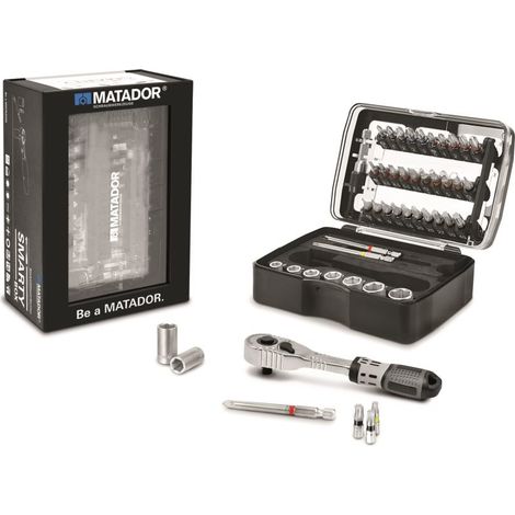 Llaves y dados Matador 21550001 47 piezas acero S2 compacto (1/4)