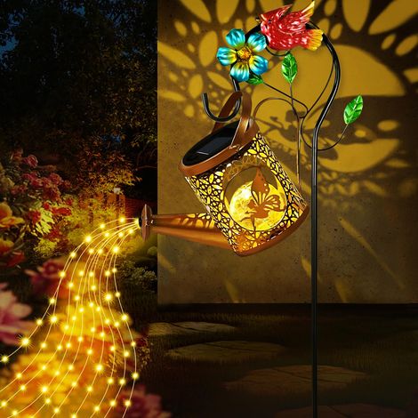 JoellfunerSolaire Lampe et Arrosoir Solaire avec Guirlandes Lumineuses Décoration Exterieur Jardin Chemin Terrasse (1/5)