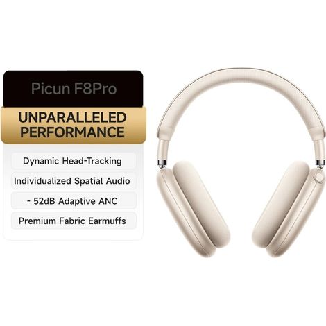 Cuffie wireless, cancellazione attiva del rumore, tracciamento dinamico della testa, color kaki (1/2)