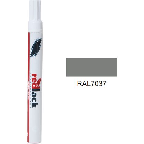 Retuschierstift 8 ml – RAL 7037 - Matt - Staubgrau - für verschiedene Oberflächen - Redlack