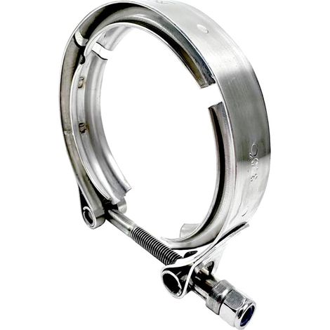 Collier de serrage V pour bande 3" 76 mm - Acier inoxydable 304 V pour pot d'échappement/turbo - Sans bride - Borne en V (76 mm) (1/5)