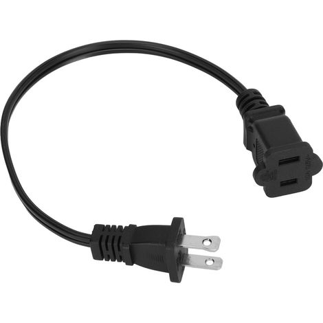 Rallonge électrique NEMA 1-15P vers NEMA 1-15R, 2 broches mâle/femelle, câble d'alimentation robuste de 32 cm (12,6 po), prise américaine, 125 V (1/5)