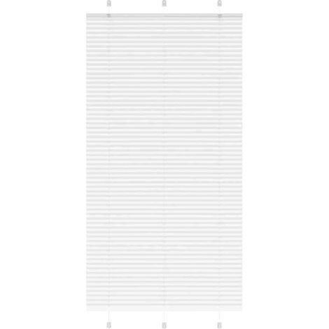 Plissee Weiß 110x200 cm Stoffbreite 109,4 cm Polyester