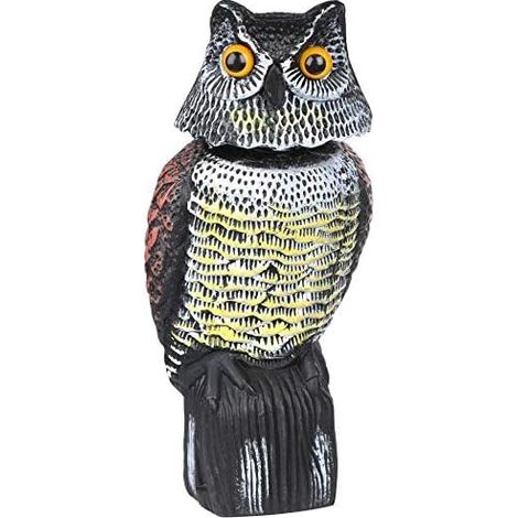 Répulsif à pigeons – Effaroucheur d'oiseaux en forme de hibou, répulsif à oiseaux épouvantail – repousse les pigeons, les corbeaux et plus encore.
