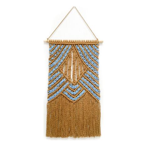 Tapisserie macramé à suspendre bohème tissée à la main - Attrape-rêves bohème - Décoration murale (40x65 cm) (1/4)