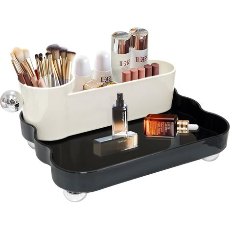 2-in-1 Trennbarer Make-up-Organizer, Badezimmer, Schminktischaufbewahrung, Make-up-Organizer, Make-up-Pinsel-Organizer