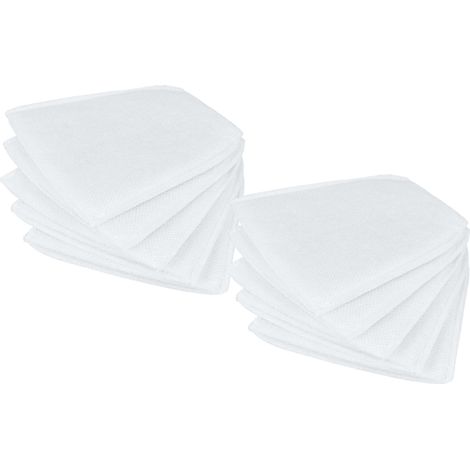 vhbw 10x Filtres fins compatible avec Makita CL183  CL106D, Maktia BCL180, DCL180, CL183D aspirateur - Filtre en toison blanc (1/5)