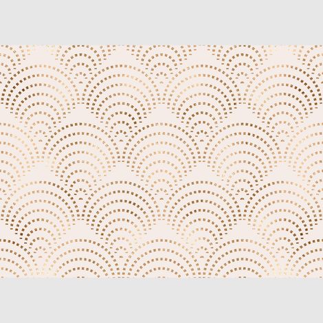 Papier peint intissé - Mosaïque Paon Beige - 375x270 cm