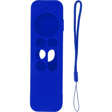 Étui en silicone anti-poussière et anti-chute pour télécommande Apple TV 4K iOS 6e génération (2021), bleu (1/5)