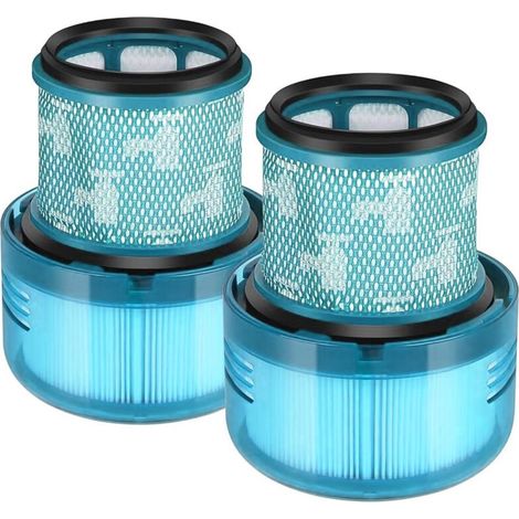 Lot de 2 filtres pour aspirateur Dyson V10/V11/V15 - Filtre bleu - AquaForge (1/5)