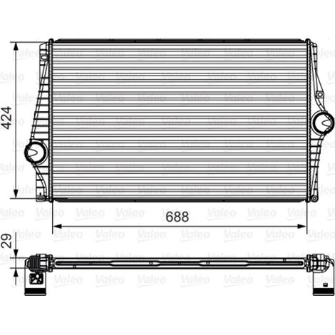 Intercooler, échangeur Valeo 818280 VOLVO 30748808 31274553