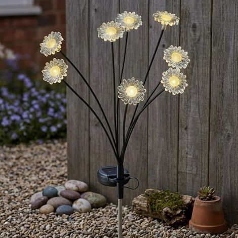 8 Stem Daisy Flora Solar Stake Light (1/2)
