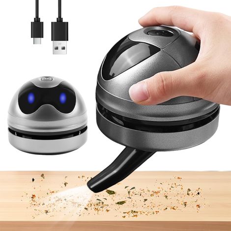 Mini aspirateur de table – Petit modèle portable sans fil rechargeable USB pour bureau, maison et voiture (1/5)