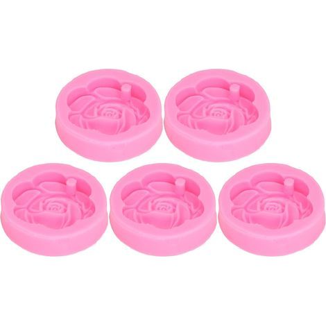Moule en silicone camélia 3D (5 pièces) : idéal pour les bougies, le savon, les décorations de voiture, le chocolat, les bonbons, la cire à gelée et autres matériaux de moulage. (1/5)