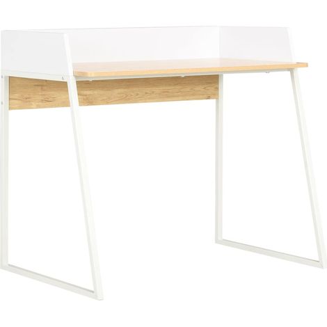 Schreibtisch Weiß und Eiche 90x60x88 cm vidaXL (1/5)