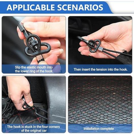 Grille De Protection Voiture - Filet De Séparation Pour Coffre - 120x90 Cm Double Couche - Pour Chiens Et Bagages (1/5)