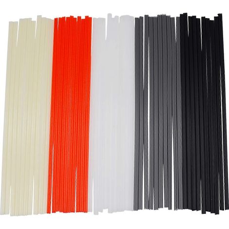 100 baguettes de soudure plastique PP/PVC/PPR, baguettes de réparation pour pare-chocs de voiture et réparations plastiques courantes - JBMEDIA (1/4)