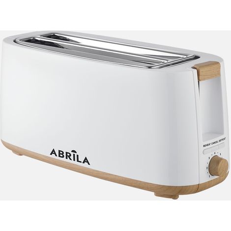 Grille-pain Eume 1400W blanc/chêne 7 niveaux 2 fentes (1/4)