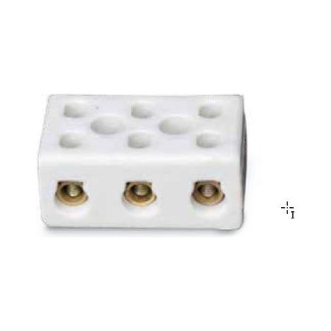 Pack de 3 barrettes de connexion en céramique 3 pôles 6mm2 10A (1/2)