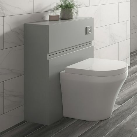 Hudson Reed Urban Back to Wall WC Toilet Unit 500mm Wide - Satin Grey (1/3)