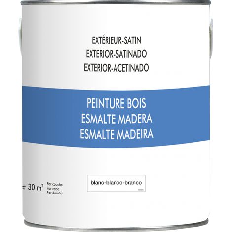 Vernice esterna per legno, bianco satinato 2,5 l Centrale Brico