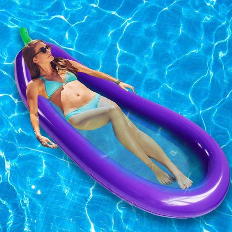 Shine Home Hamac de Piscine Gonflable avec Filet, Fauteuil Flottant & Matelas de Plage Confort pour Adulte 25010520CM