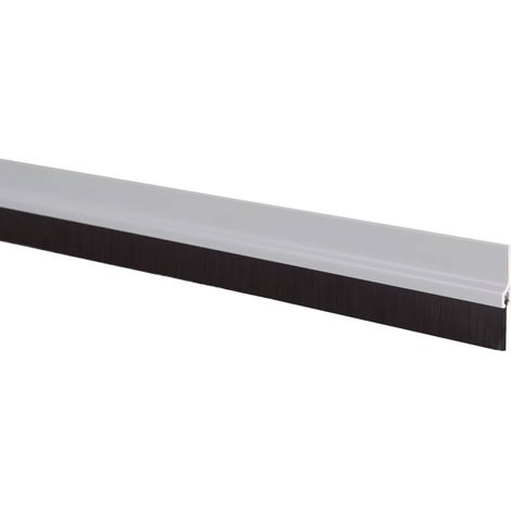 PVC-Dichtungsstreifen mit selbstklebenden Fransen 1M Silber (1/2)