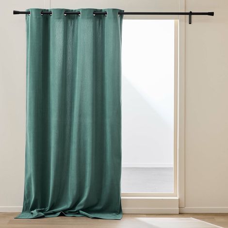 Douceur D'Intérieur – Rideau thermique à œillets 140 x 260 cm – Velours côtelé doublé polaire – Finition œillets métalliques – Pour déco contemporaine (1/5)