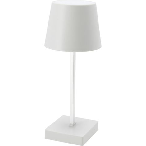 Lampada da tavolo Lampada da tavolo interna a batteria ricaricabile Lampada da comodino a 3 stadi dimmerabile USB, bianco, LED bianco caldo, LxPxA 10,5x10,5x26 cm