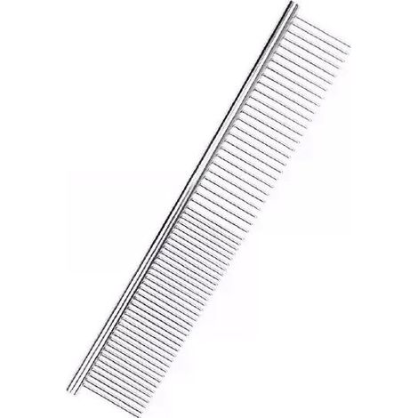 1 peigne démêlant, acier inoxydable, double face, pour chiens et chats, massage sans douleur, adapté à tous les types de poils (1/5)