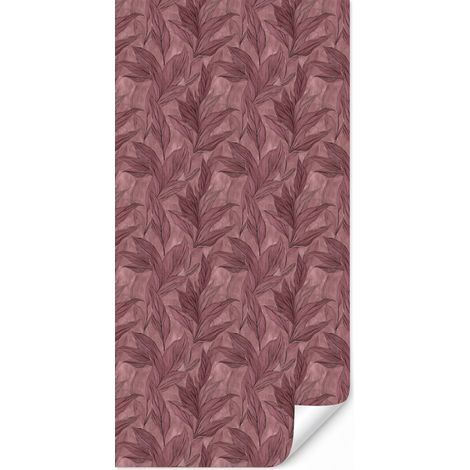 Papier Peint Feuilles - Motif - Violet 100x200 cm (1/5)