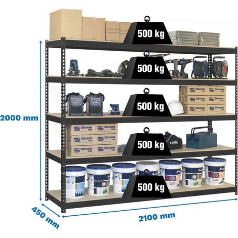 Simonrack Schraubenloses Regal Anthrazit 10 Regale